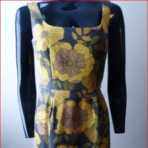 David Meister Brown Floral Sundress Size 2